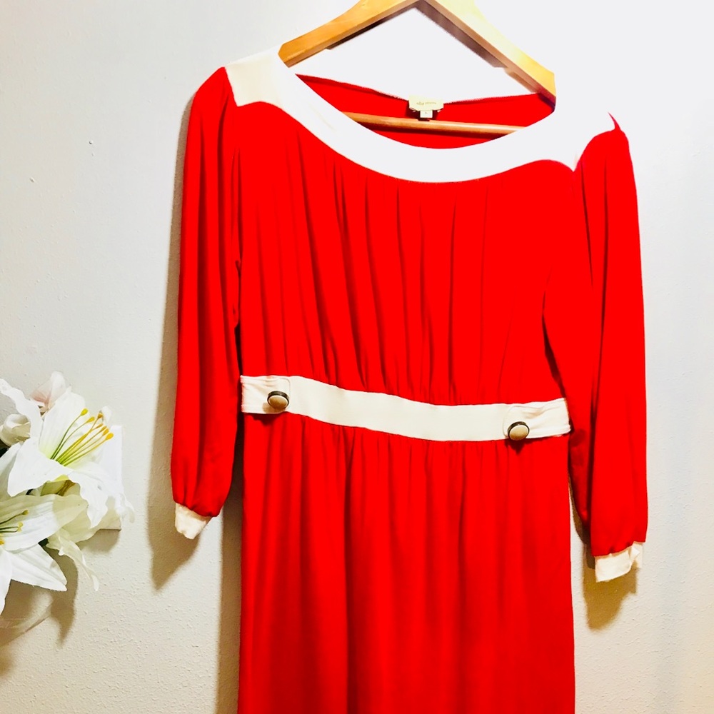 Ella moss a line red with white dress - Picture 1 of 8